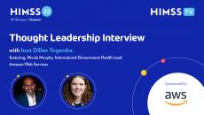 Nicky Murphy, international government health lead at AWS and Dillan Yogendra